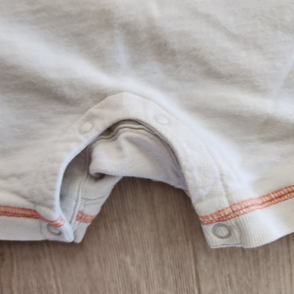 Janie and Jack Baby Boy Dinosaur Romper Cream Orange 6-12 Months D.I.G. Graphic - Picture 8 of 9